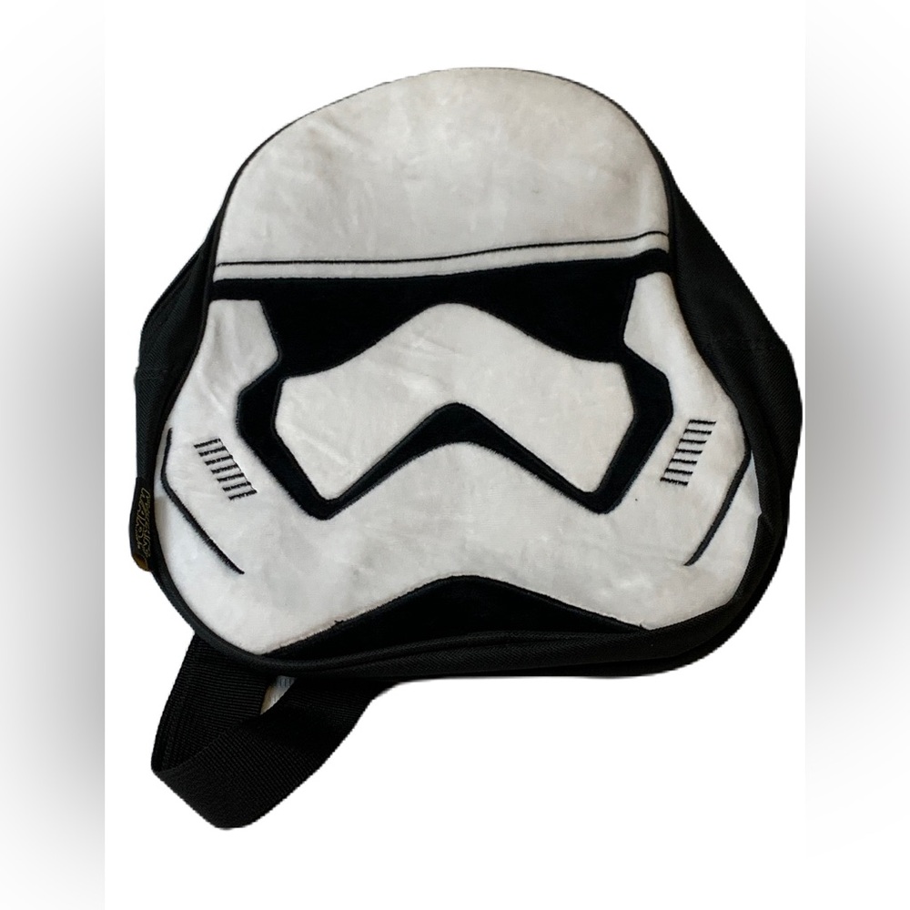 Star Wars Stormtrooper Backpack , Trooper Helmet Kids Knapsack , White Black NEW